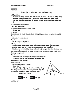 Giáo án Toán học 7 - Tiết 67: Ôn tập chương III (tiếp theo)