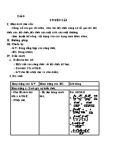 Giáo án Toán học 7 - Tiết 8: Luyện tập