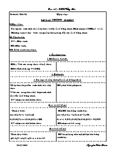 Giáo án Toán học 7 - Tuần 11