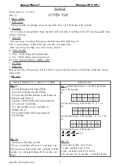 Giáo án Toán học 7 - Tuần 14