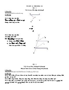 Giáo án Toán học 7 - Tuần 1 - Tháng 11