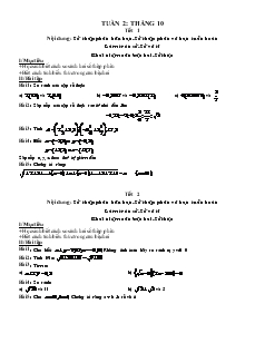Giáo án Toán học 7 - Tuần 2 - Tháng 10