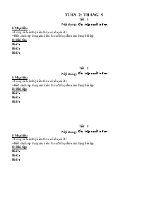 Giáo án Toán học 7 - Tuần 2 - Tháng 5
