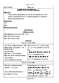 Giáo án Toán học 7 - Tuần 30