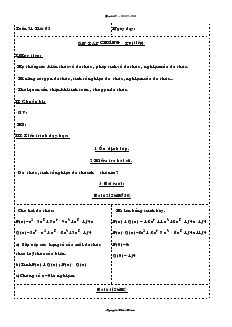 Giáo án Toán học 7 - Tuần 31