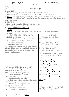 Giáo án Toán học 7 - Tuần 3, 4