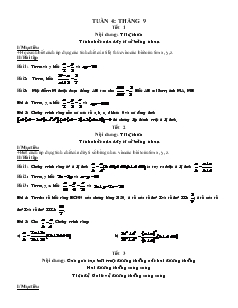 Giáo án Toán học 7 - Tuần 4 - Tháng 9