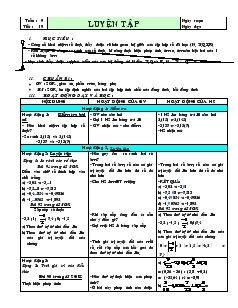 Giáo án Toán học lớp 7 - Tiết 19: Luyện tập