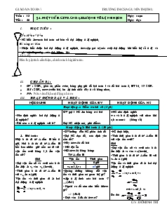 Giáo án Toán học lớp 7 - Tiết 26: Một số bài toán đại lượng tỉ lệ nghịch