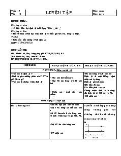 Giáo án Toán lớp 7 - Tiết 13: Luyện tập