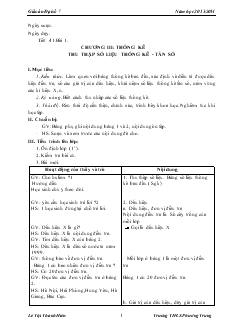 Giáo án Toán lớp 7 - Tiết 41 đến tiết 64