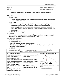 Giáo án Toán lớp 7 - Tiết 57: Tính chất ba đường phân giác của tam giác