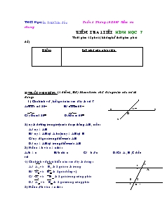 Kiểm tra 1 tiết Hình học 7