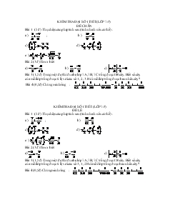 Kiểm tra Đại số 1 tiết (lớp 7)