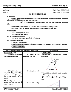 Giáo án hình học 7 - Tiết 35: Tam giác cân