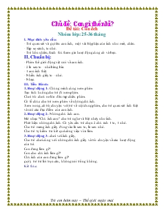 Chủ đề: Con g ì thế nhỉ? - Đề tài on ếch (nhóm lớp: 25-36 tháng)