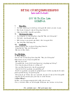 Đề tài Cô bé quàng khăn đỏ (lứa tuổi 3-4 tuổi)
