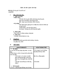 Đề tài Kể chuyện “chú đỗ con” (lớp mầm)