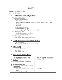 Đề tài: Thơ chú gà con (lớp: 18 – 24 tháng)