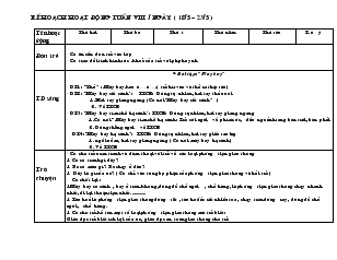 Giáo án Bé và giao thông (Tuần 7)