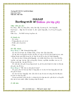 Giáo án hoạt động với đồ vật: bé khám phá hộp giấy