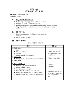 Giáo án làm quen văn học - Truyện kể: Đôi bạn nhỏ