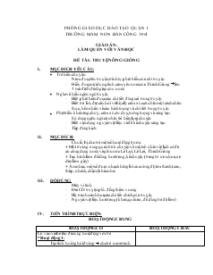 Giáo án Làm quen với văn học - Đề tài truyện ông gióng