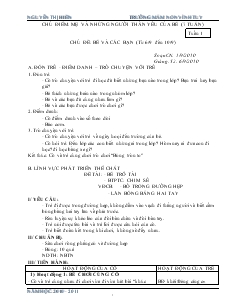 Giáo án mầm non lớp 3 tuổi - Chủ điểm: Mẹ và những người thân yêu của bé (7 tuần)