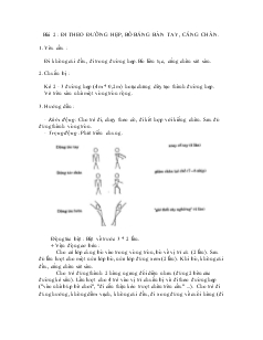Giáo án mầm non lớp 3 tuổi - Thể dục - Bài 2: Đi theo đường hẹp, bò bằng bàn tay, cẳng chân