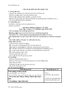 Giáo án mẫu giáo lớp 3 tuổi - Chủ đề: Động vật