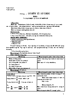 Giáo án Toán đại số 7