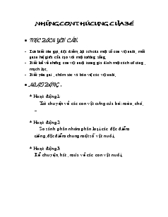 Những con thú cưng của bé