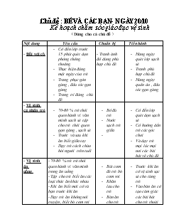 Chủ đề Bé và các bạn - Ngày 20/10