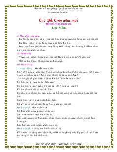 Chủ đề: chào năm mới - Đề tài Mùa xuân vui (lớp: mầm)