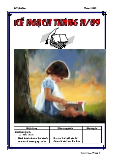 Giáo án mầm non lớp 3 tuổi -  Kế hoạch tháng 11/09