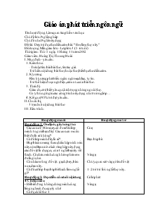 Giáo án phát triển ngôn ngữ