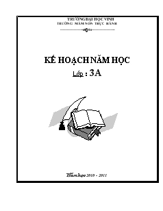 Kế hoạch năm học lớp 3 - Trường mầm non thực hành