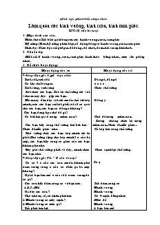 Lĩnh vực phát triển nhận thức - Làm quen các hình vuông, hình tròn, hình tam giác