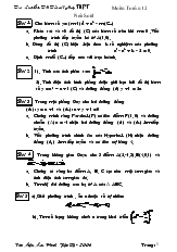 Tài liệu ôn thi tốt nghiệp THPT môn Toán 12