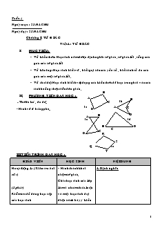 Giáo án Hình học 8 - Tuần 1 đến tuần 3