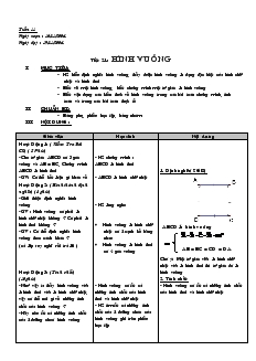 Giáo án Hình học 8 - Tuần 11 đến tuần 13