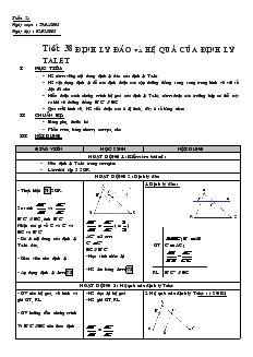 Giáo án Hình học 8 - Tuần 21, 22, 23