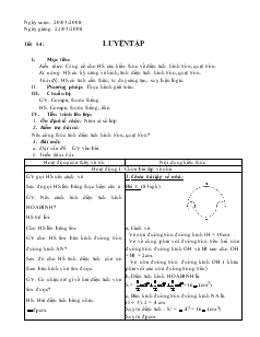 Giáo án  Hình học 9 - Tiết 54: Luyện tập