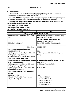 Giáo án Toán - Tiết 43: Luyện tập