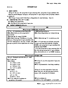 Giáo án Toán - Tiết 46: Luyện tập