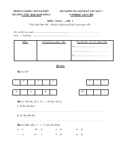 Bài kiểm tra định kỳ giữa kỳ 1 năm học 2013-2014 môn toán 1