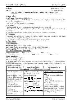 Bài giảng Bài 22: tính theo phương trình hoá học (tiết 1)