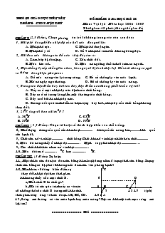 Đề kiểm tra học kỳ II môn: Vật lý lớp 6 (có đáp án)