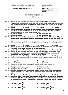 Đề thi môn Vật lý 12 (đề 4)