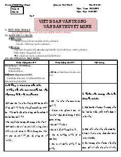 Giáo án Ngữ Văn 8 tuần 21 - Trường THCS Hiệp Thạnh